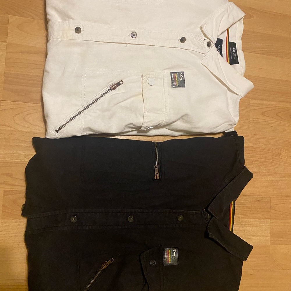 White and Black Button-Up Shirts